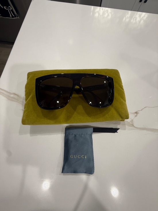 New with receipt Gucci 62mm Shield Aviator main image 4